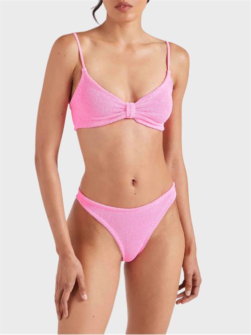 Alicia bikini with ruched bow top and spaghetti straps HUNZA G | ALICIA4